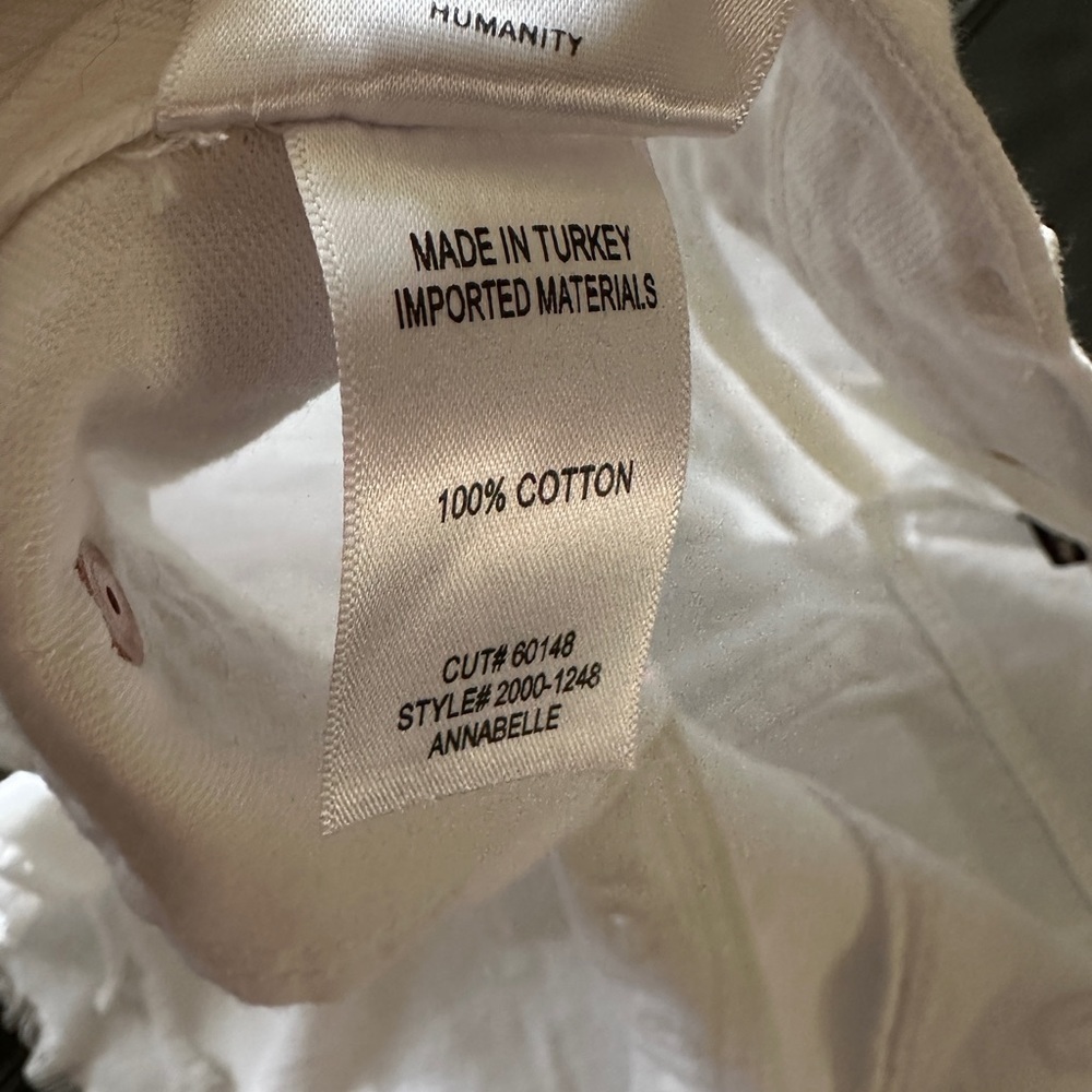 Citizens of Humanity Annabelle Long bright white denim shorts from Anthro. - Picture 5 of 5